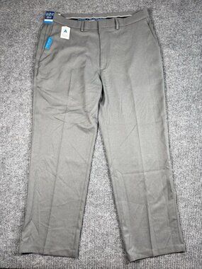 Haggar Active Series Pants Mens 36x29 Gray Classic Fit Flex Waist Dress Suit NEW